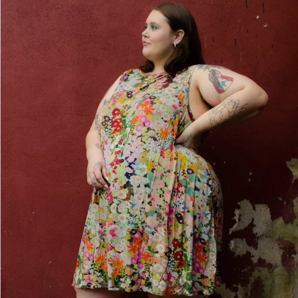 NWT Tamara Malas Cara Dress in impressionist floral